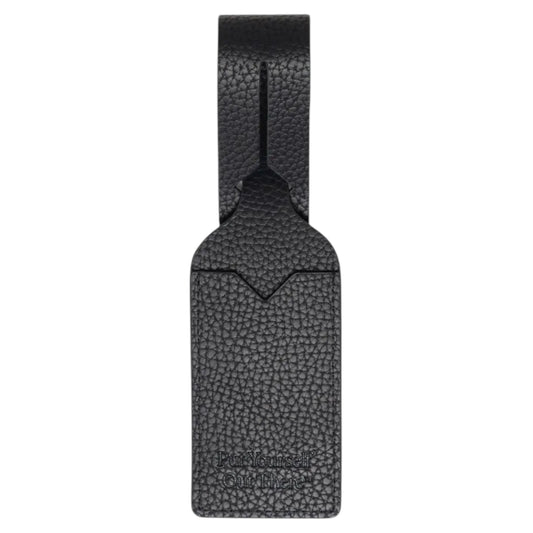 HERSCHEL LUGGAGE TAG VEGAN LEATHER BLACK