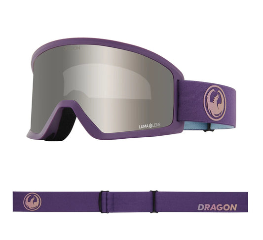 DRAGON DX3 PLUS OTG DEEP PLUM GOGGLES LUMALENS SILVER ION/LUMALENS VIOLET