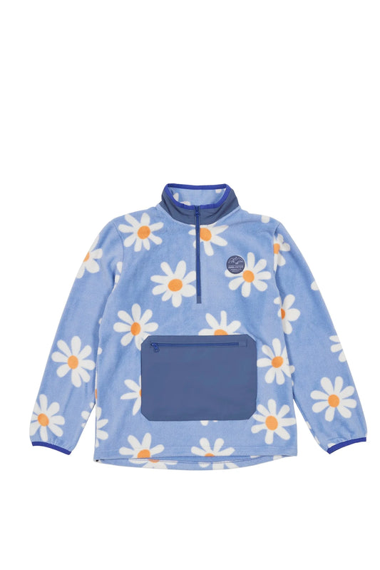 AIRBLASTER FLEECE HALF ZIP THISTLE BIG DAISY