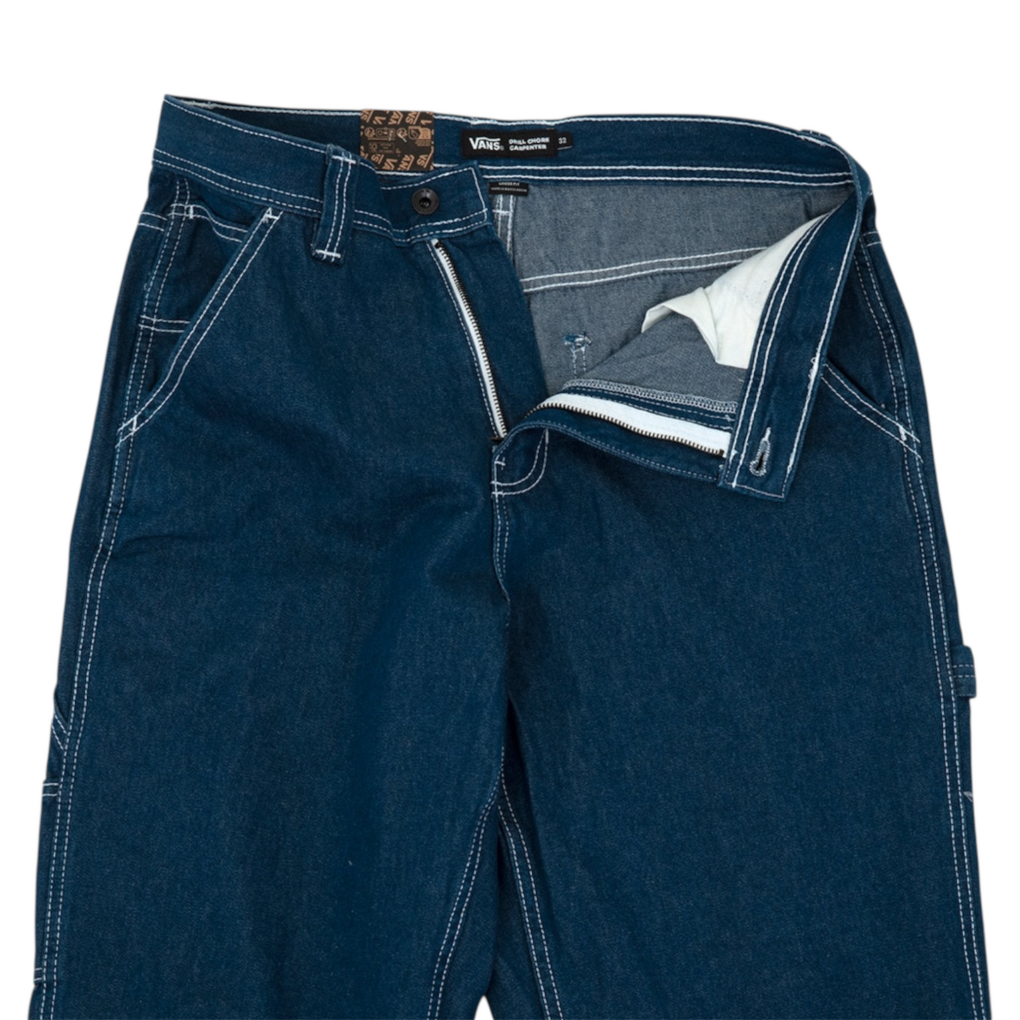 VANS DRILL CHORE CARPENTER LOOSE FIT DENIM INDIGO RINSE PANT