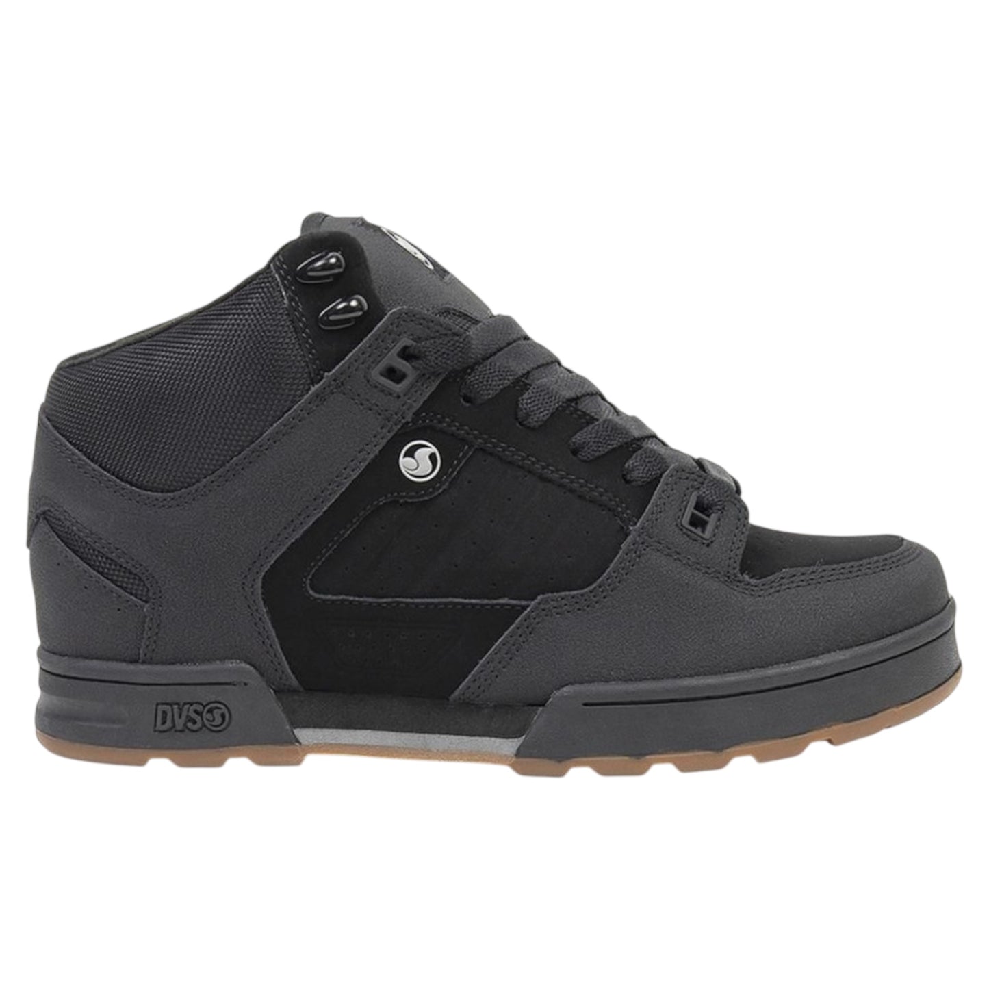 DVS MILITIA BOOT BLACK BLACK CHARCOAL NUBUCK