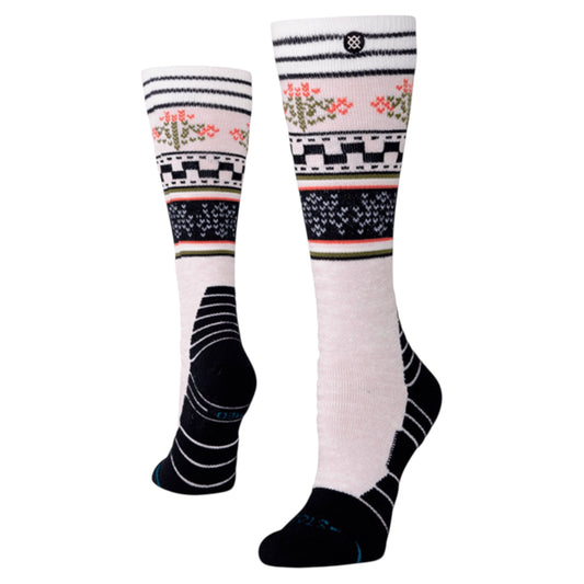 STANCE WOMENS WINTER BLOOM MID CREW LILAC