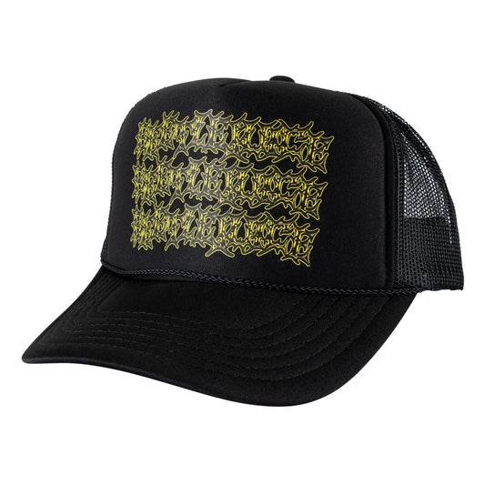 WELCOME X BEETLEJUICE THREE TIMES FOAM TRUCKER HAT BLACK