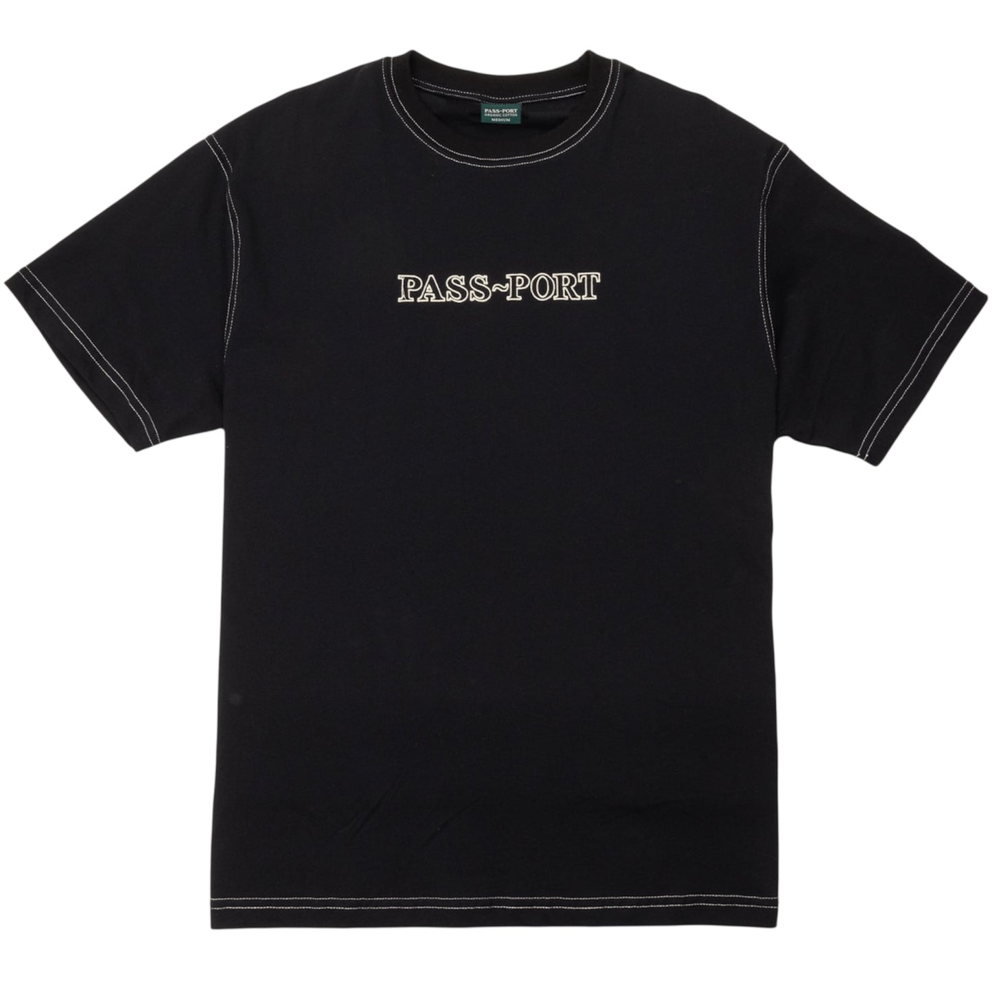 PASSPORT OFFICIAL ORGANIC CORTON TEE BLACK