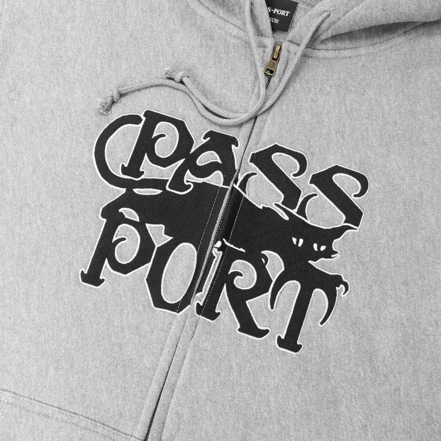 PASSPORT SLINKIN ZIP HOODIE ASH