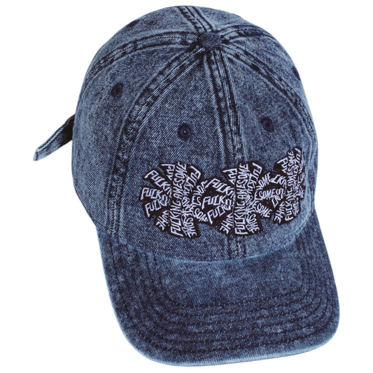 FUCKING AWESOME THREE SPIRAL WASHED DENIM 6 PANEL HAT