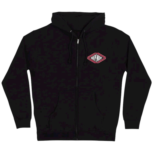INDEPENDENT ZIP SCROLL 2 HOODIE BLACK