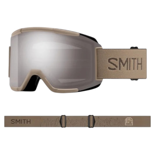 SMITH SQUAD BANDIT CHROMAPOP SUN PLATINUM MIRROR CLEAR GOGGLES