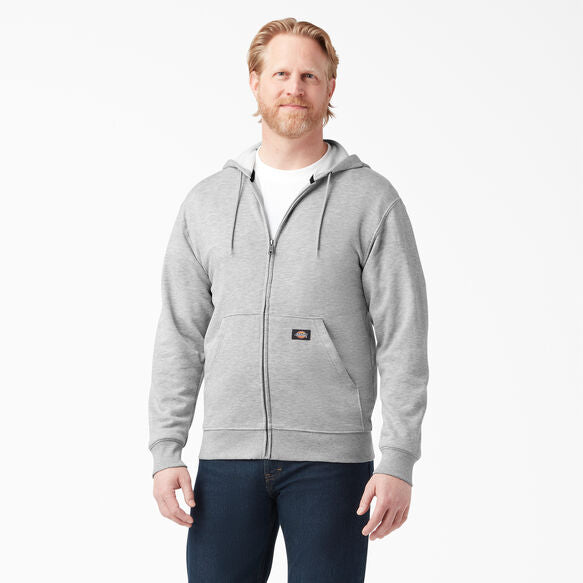 DICKIES FLEECE FULL ZIP HOODIE HEATHER GRAY