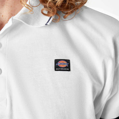 DICKIES SKATEBOARDING RUGBY POLO À MANCHES LONGUES BLANC