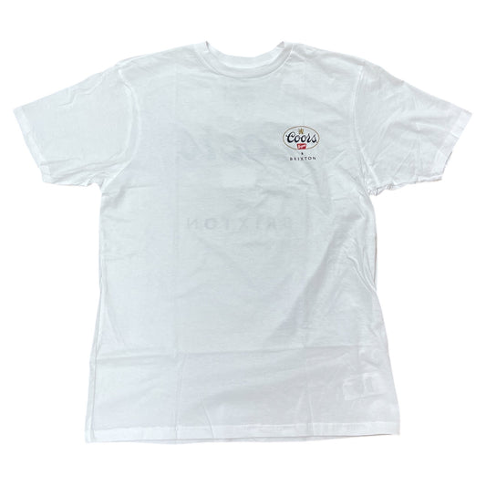 BRIXTON COORS GRIFFIN LOCKUP CA SHORT SLEEVE TEE WHITE