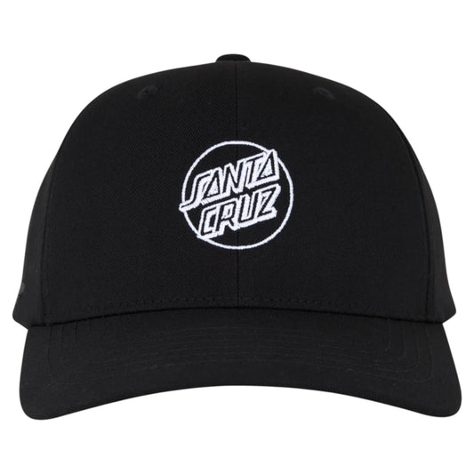 SANTA CRUZ OPUS DOT SNAPBACK HAT BLACK WHITE