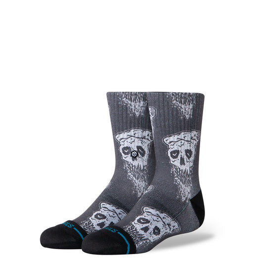 CHAUSSETTES STANCE KIDS PIZZA FACE CREW BLANC/NOIR