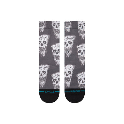 STANCE KIDS PIZZA FACE CREW SOCKS WHITE/BLACK