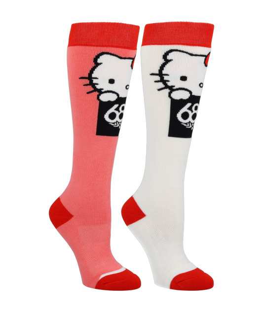 686 HELLO KITTY SOCKS 2 PACK HELLO KITTY RED WHITE 2025