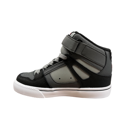 DC PURE HI TOP EV GREY/BLACK/RED