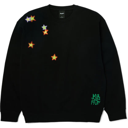 HUF MIA STAR CAT CREW BLACK