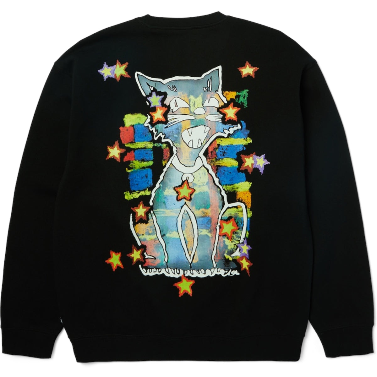 HUF MIA STAR CAT CREW BLACK