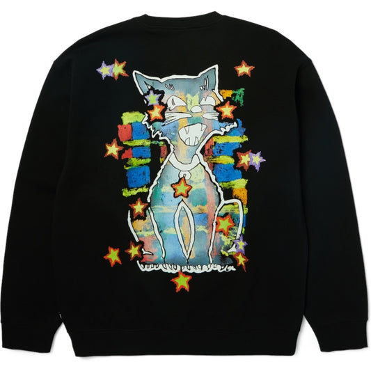 HUF MIA STAR CAT CREW BLACK
