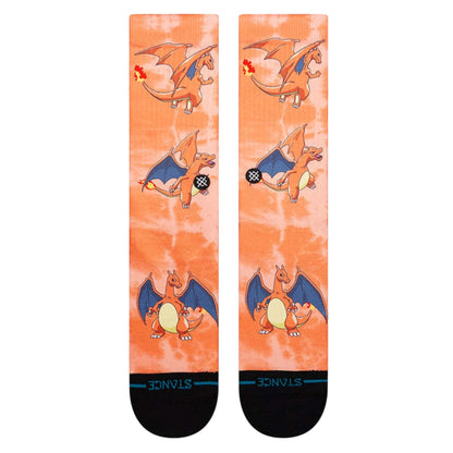 STANCE CHARIZARD AOP CREW ORANGE