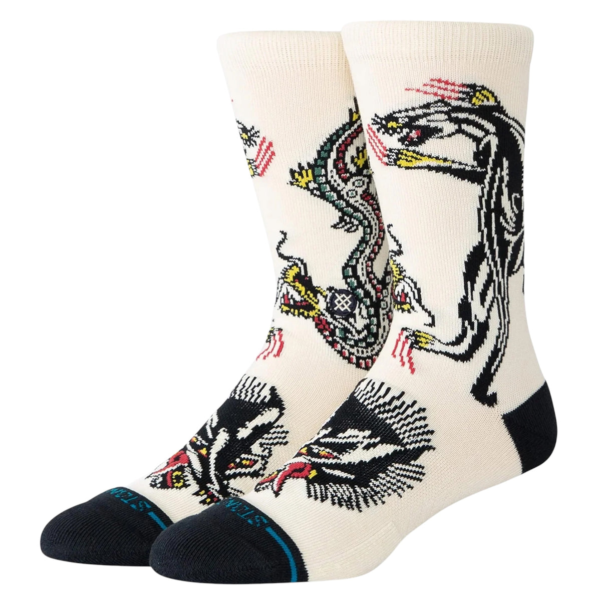 STANCE BATTLE CREW SOCK CREAM