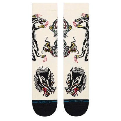 STANCE BATTLE CREW SOCK CREAM
