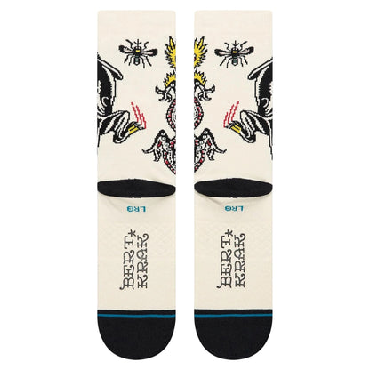 STANCE BATTLE CREW SOCK CREAM