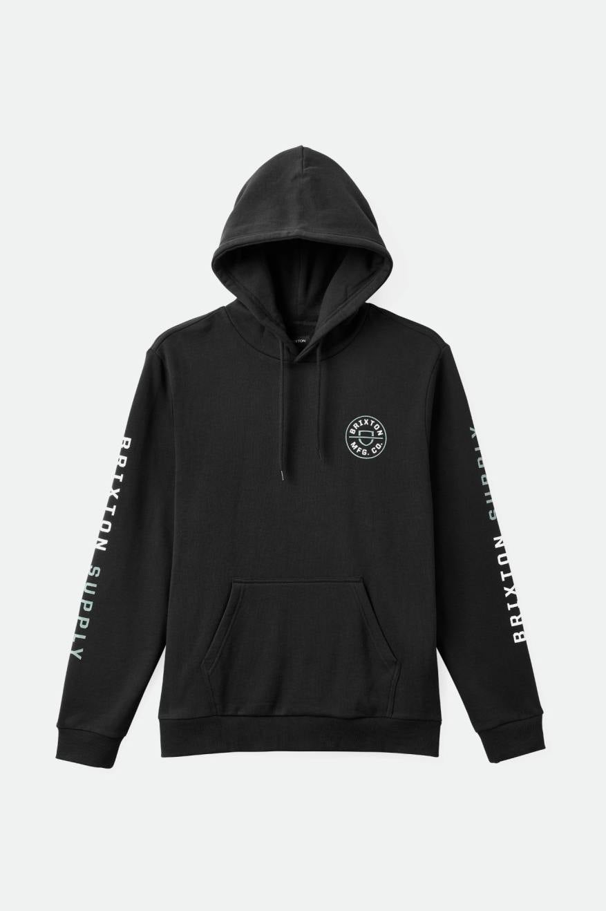 BRIXTON CREST HOOD NOIR/VERT CHINOIS/BLANC