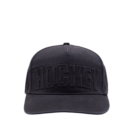 HOCKEY EMBOSSED HAT BLACK