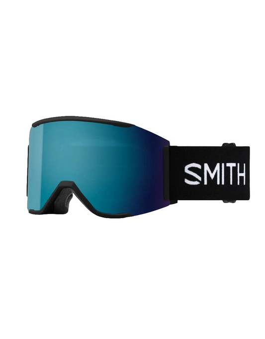 SMITH SQUAD S BLACK CHROMAPOP EVERYDAY BLUE MIRROR/YELLOW LENS