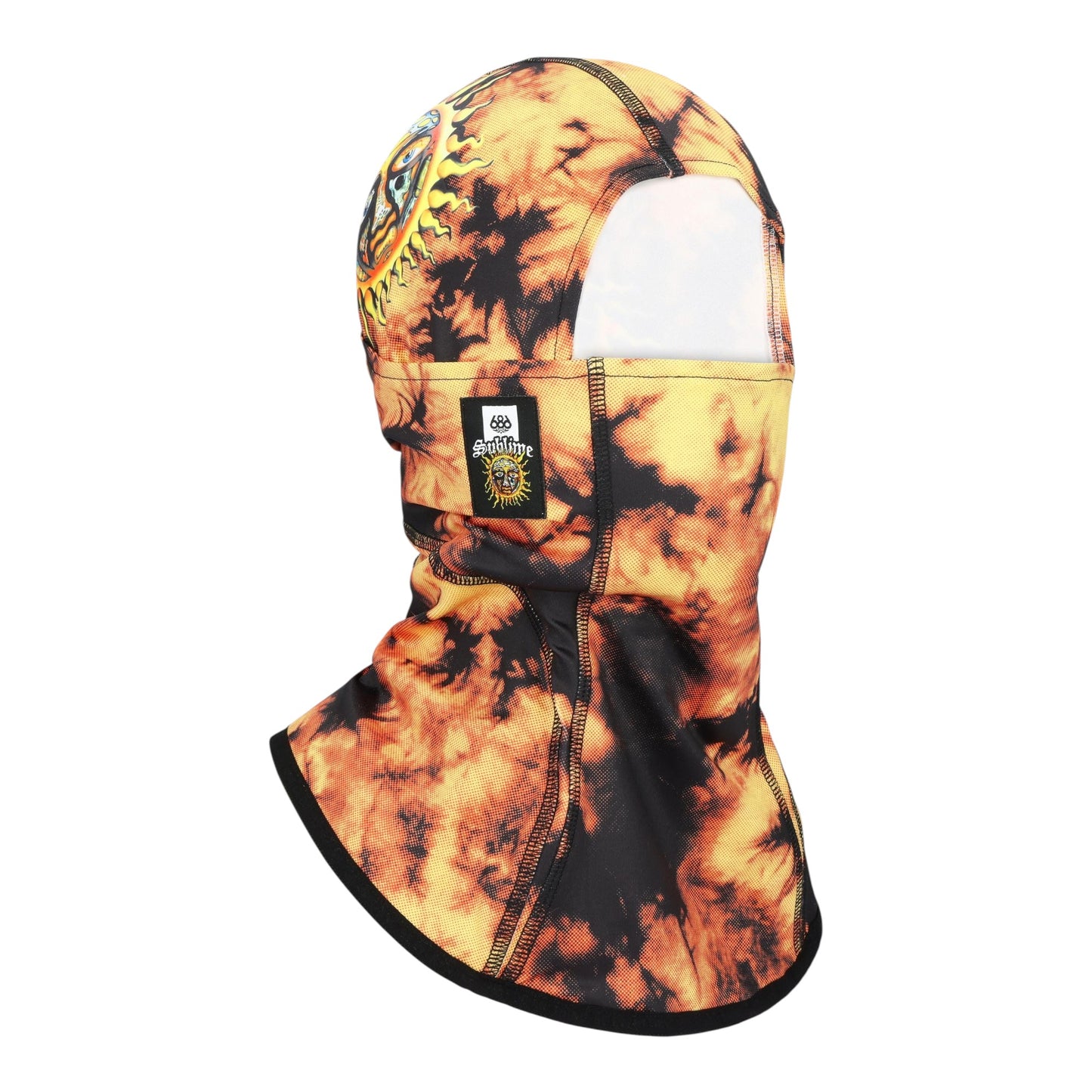 686 X SUBLIME ALPHA HINGED BALCLAVA ORANGE TIE DYE