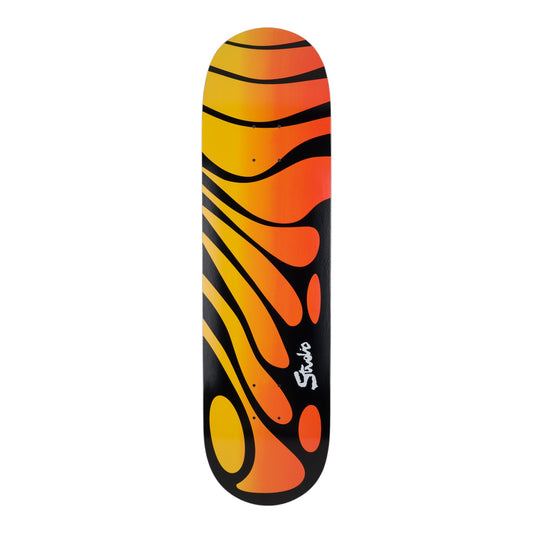 STUDIO ORGANIC PLUS DECK BLACK ORANGE FADE 8.25