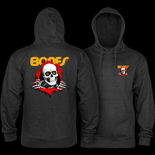 POWELL PERALTA RIPPER SWEAT-SHIRT À CAPUCHE CHARBON CHINÉ