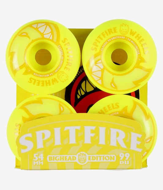 SPITFIRE CLASSIC FORMULA 99A NEON YELLOW BIGHEADS 54MM