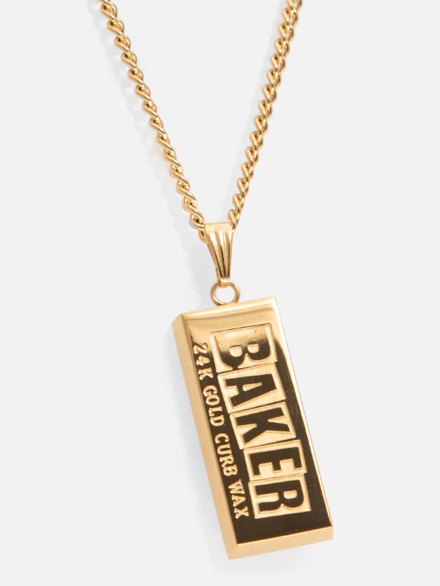 BAKER CURB WAX GOLD NECKLACE