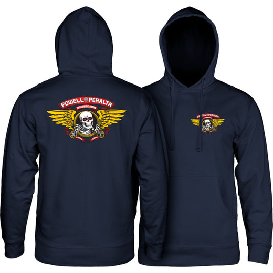 POWELL PERALTA WINGED RIPPER HOODED SWEATSHIRT NAVY