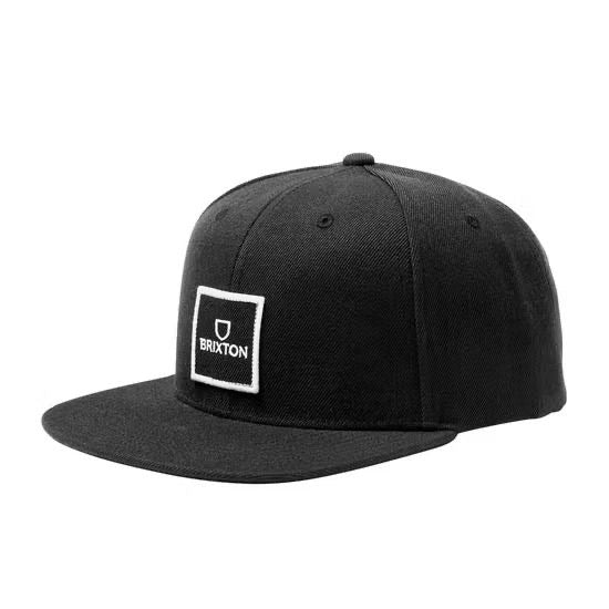 BRIXTON ALPHA SQUARE MP SNAPBACK BLACK/BLACK