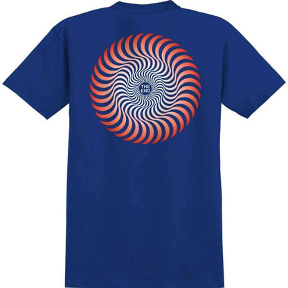 SPITFIRE CLASSIC SWIRL FADE TEE ROYAL BLUE/RED/WHITE