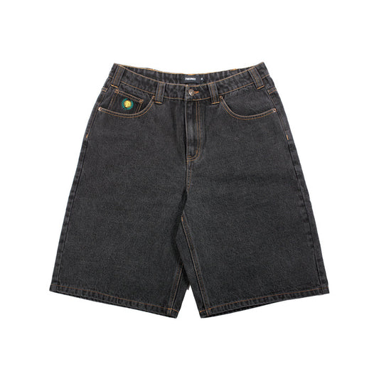 THEORIES PLAZA DENIM SHORTS BLACK