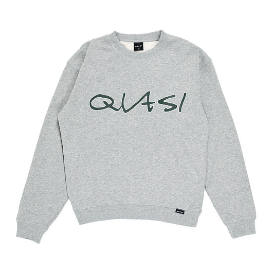 QUASI SIG CREWNECK HEATHER GREY