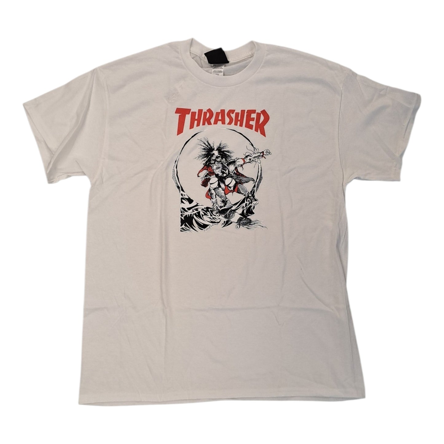 THRASHER OUTLAW 2  TONE TEE WHITE