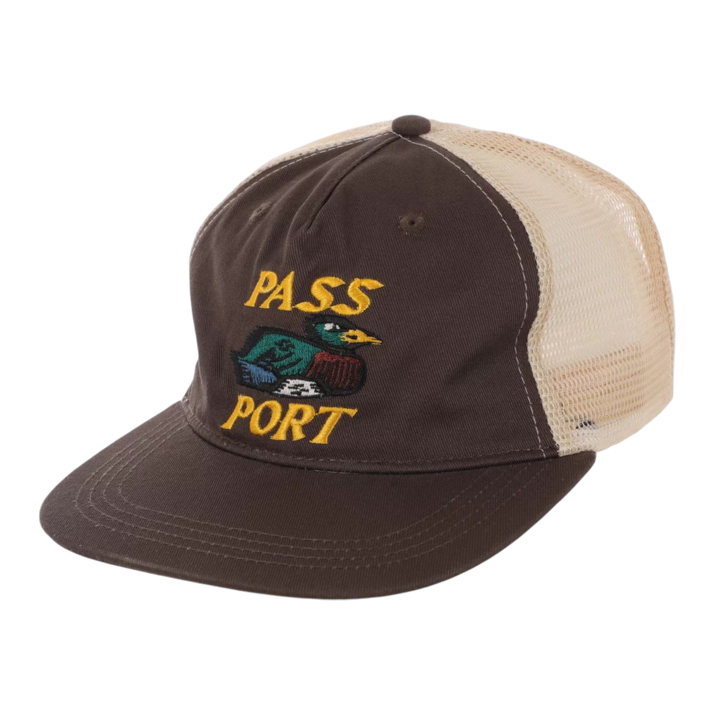 PASSPORT FAST DUCK WORKERS TRUCKER HAT BARK/CREAM