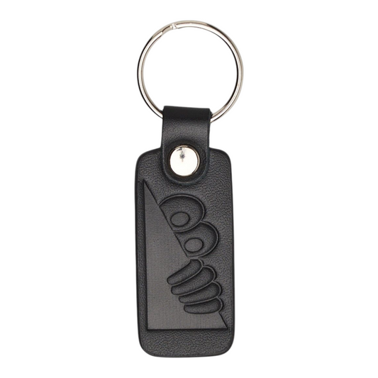 LAST RESORT HEEL TAB KEY RING BLACK