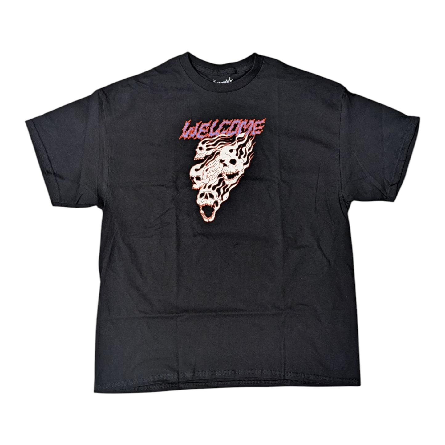 WELCOME FLAMES TEE BLACK