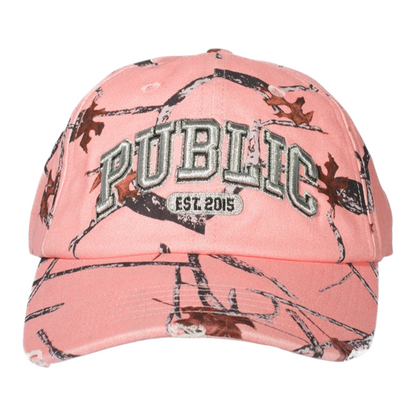 PUBLIC COLLEGIATE CAP PINK CAMO