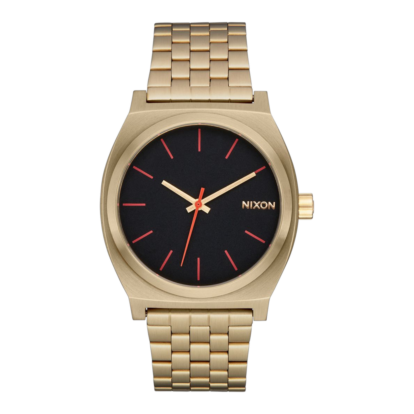 NIXON TIME TELLER WATCH YELLOW GOLD BLACK RED