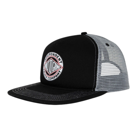INDEPENDENT BTG SUMMIT PRINTER MESH TRUCKER HAT BLACK/GREY