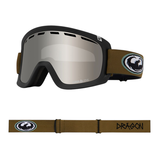 DRAGON D1 OTG OLD SKOOL GOGGLES LUMALENS SILVER ION/ LUMALENS AMBER