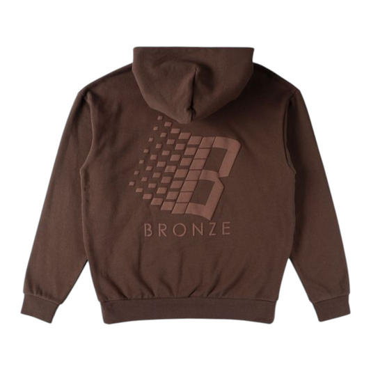 BRONZE 56K LOGO PUFF PRNT HOODIE BROWN