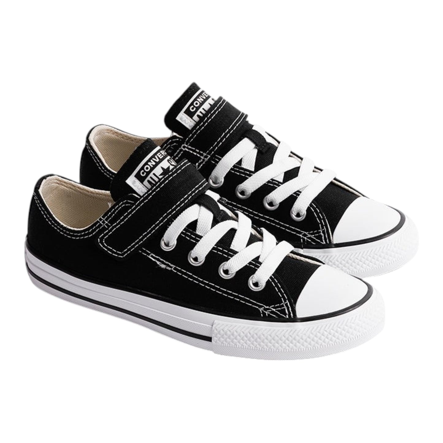 CONVERSE YOUTH CTAS 1V OX BLACK NATURAL WHITE